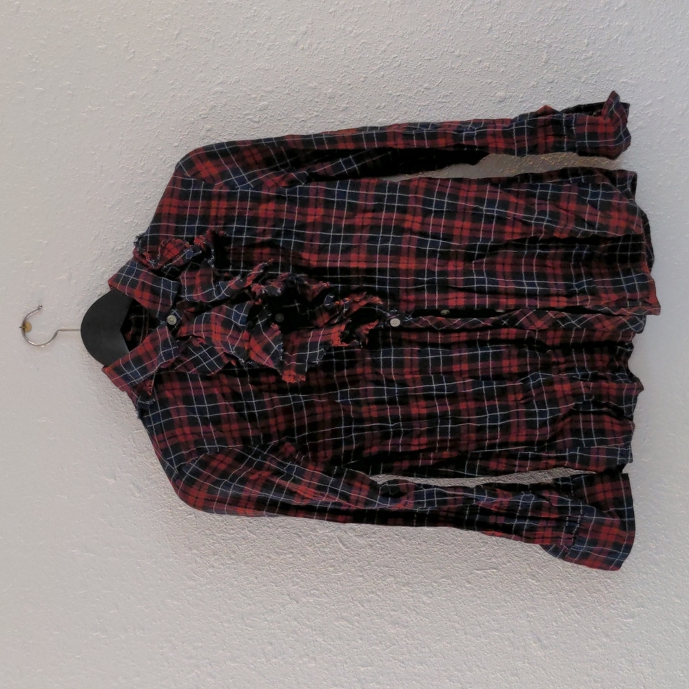 Banana Republic Ruffle Collar Shirt Sz S